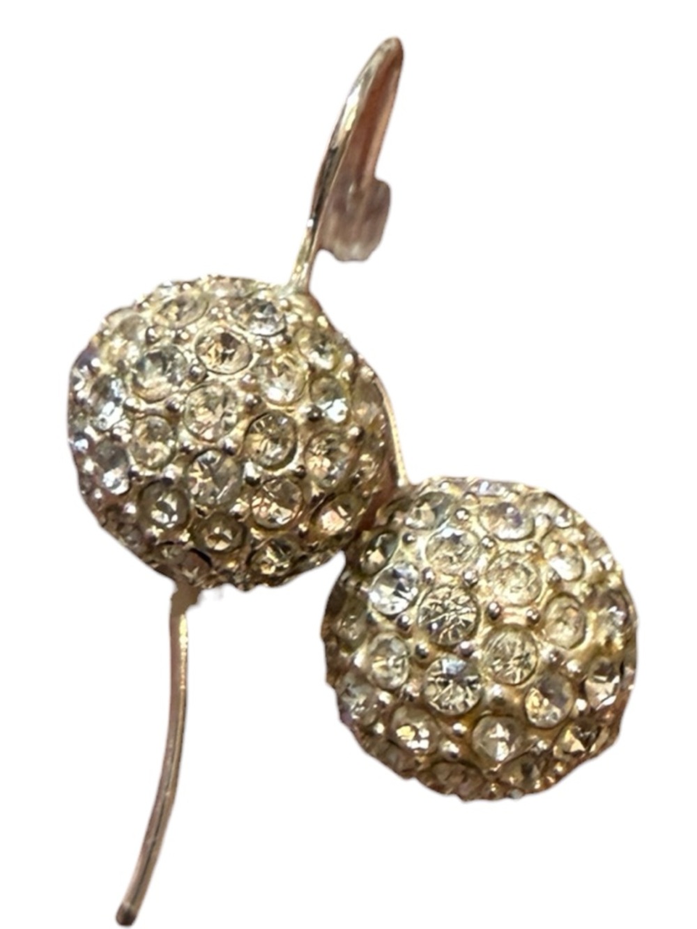 Crystal Pavé Disc Drop Earrings - Silver Tone - Picture 5 of 6